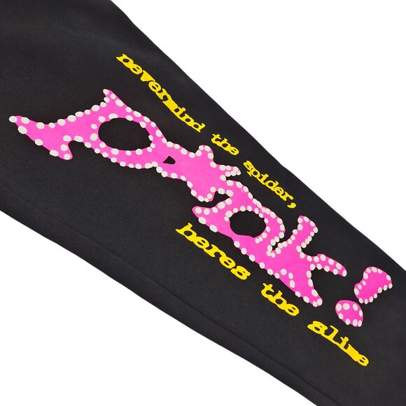 Sp5der P*NK Sweatpants Black Pink | Spider Worldwide - Picture 5 of 5